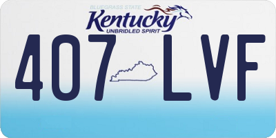 KY license plate 407LVF