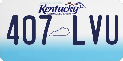 KY license plate 407LVU