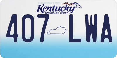 KY license plate 407LWA