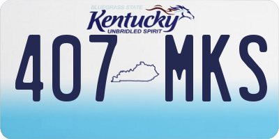 KY license plate 407MKS