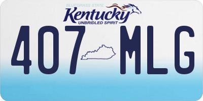 KY license plate 407MLG