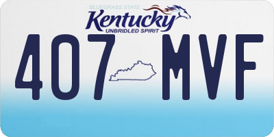 KY license plate 407MVF