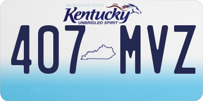 KY license plate 407MVZ