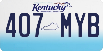 KY license plate 407MYB