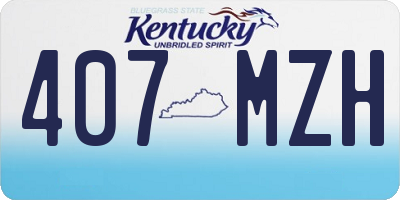 KY license plate 407MZH