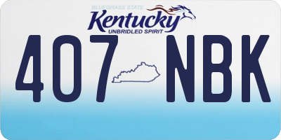 KY license plate 407NBK
