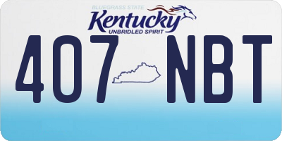 KY license plate 407NBT