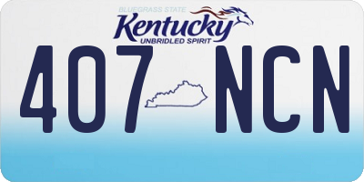 KY license plate 407NCN