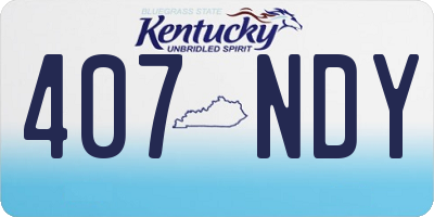 KY license plate 407NDY