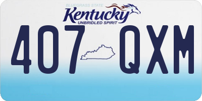 KY license plate 407QXM