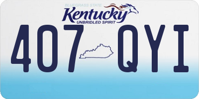 KY license plate 407QYI