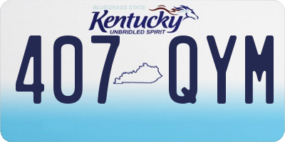 KY license plate 407QYM