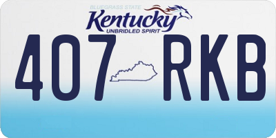 KY license plate 407RKB