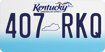 KY license plate 407RKQ