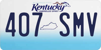 KY license plate 407SMV