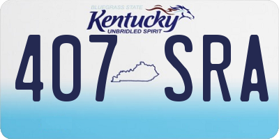 KY license plate 407SRA