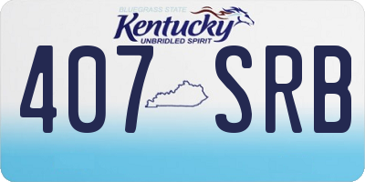 KY license plate 407SRB