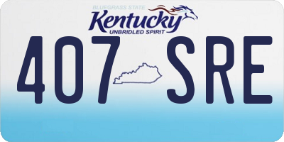 KY license plate 407SRE