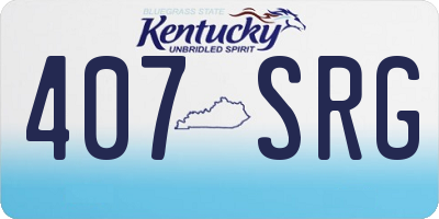 KY license plate 407SRG
