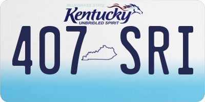 KY license plate 407SRI