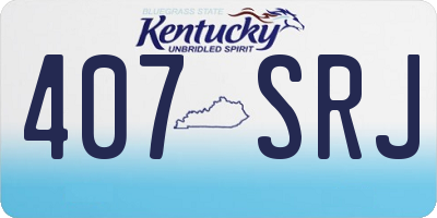 KY license plate 407SRJ