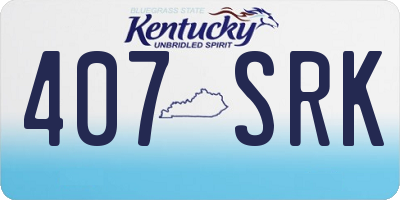 KY license plate 407SRK
