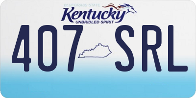 KY license plate 407SRL