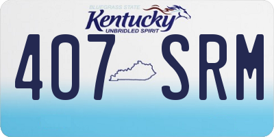 KY license plate 407SRM