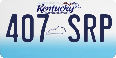 KY license plate 407SRP