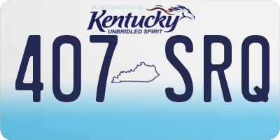 KY license plate 407SRQ