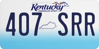 KY license plate 407SRR