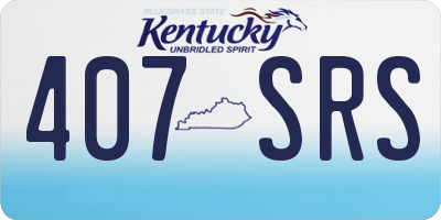 KY license plate 407SRS