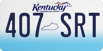 KY license plate 407SRT