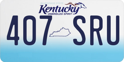KY license plate 407SRU