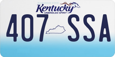 KY license plate 407SSA