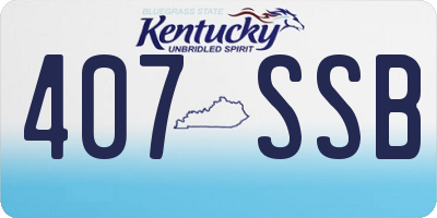 KY license plate 407SSB