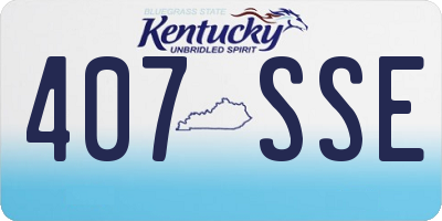 KY license plate 407SSE