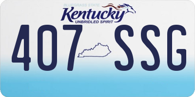 KY license plate 407SSG