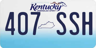 KY license plate 407SSH