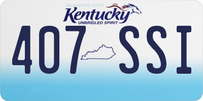 KY license plate 407SSI