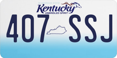 KY license plate 407SSJ