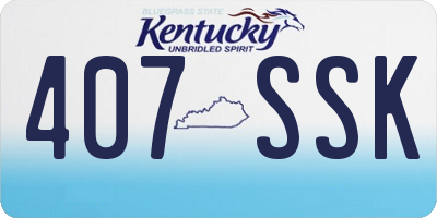 KY license plate 407SSK