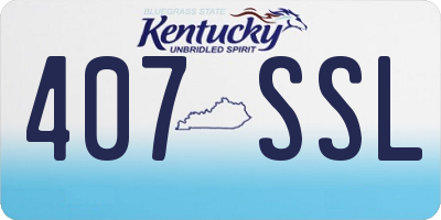 KY license plate 407SSL