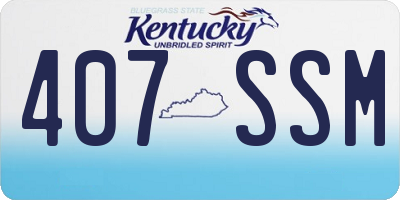 KY license plate 407SSM