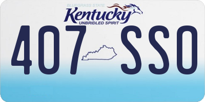 KY license plate 407SSO