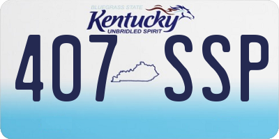 KY license plate 407SSP