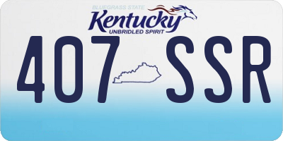 KY license plate 407SSR