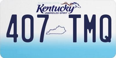 KY license plate 407TMQ