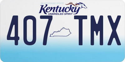 KY license plate 407TMX