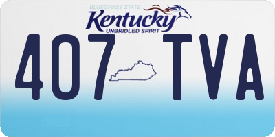 KY license plate 407TVA